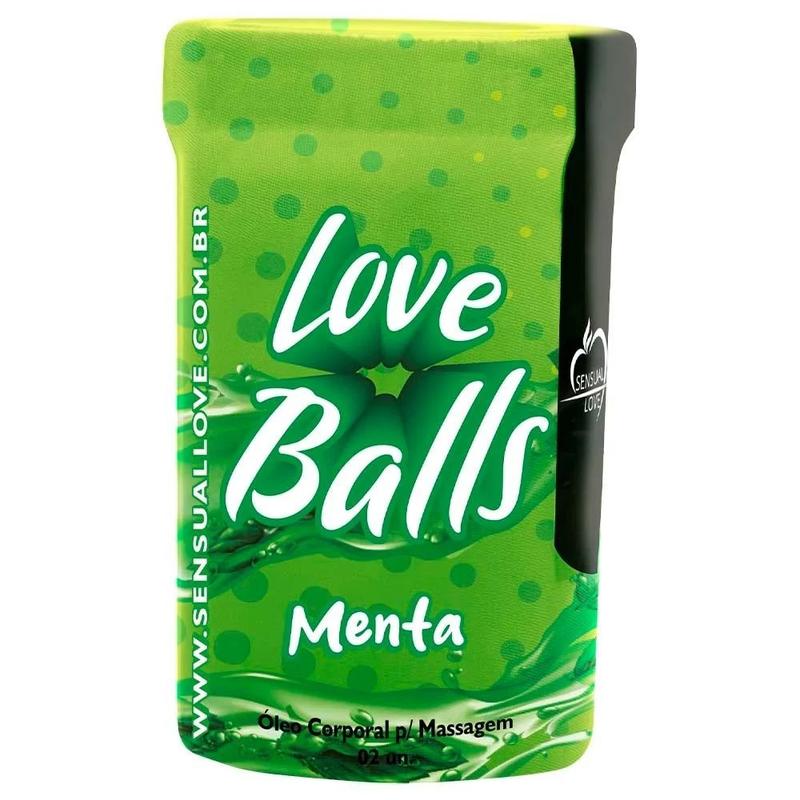 Love Balls Bolinha Beijável Lubrificante Sabor Menta 2 Un